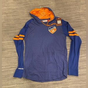 Mitchell & Ness FC Cincinatti blue/orange hoodie. Size Large